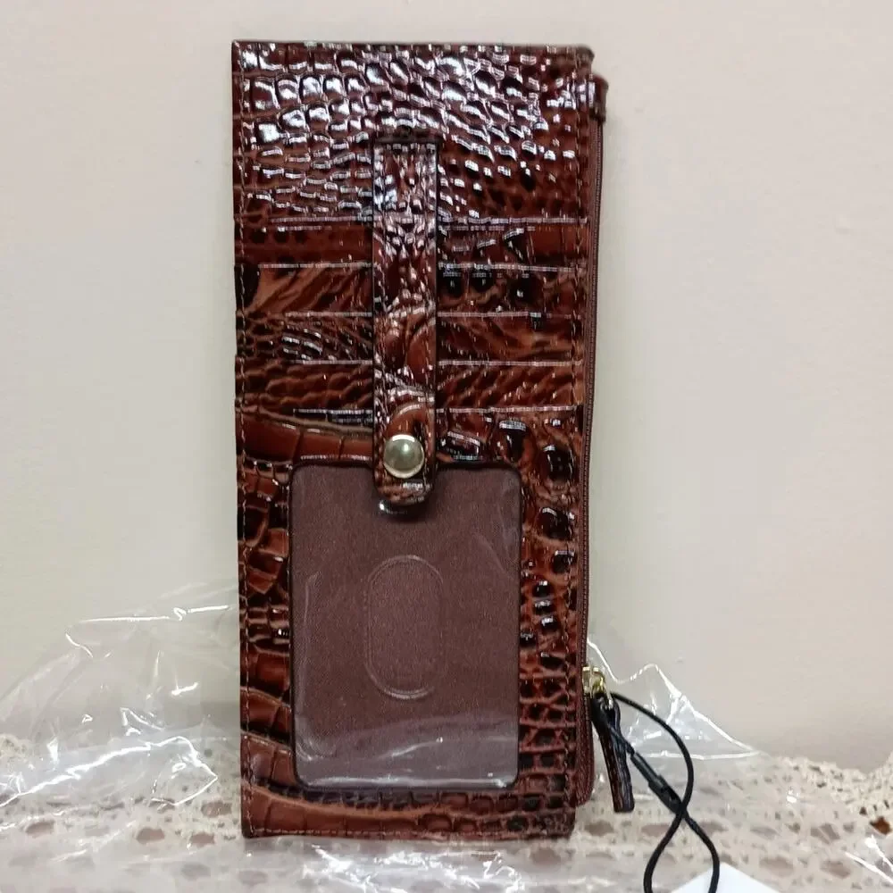 NWT Brahmin Credit Card Wallet Pecan
